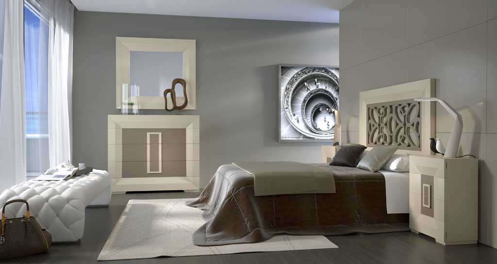 Dormitorio matrimonio pirámide Color blanco roto para habitacion matrimonio