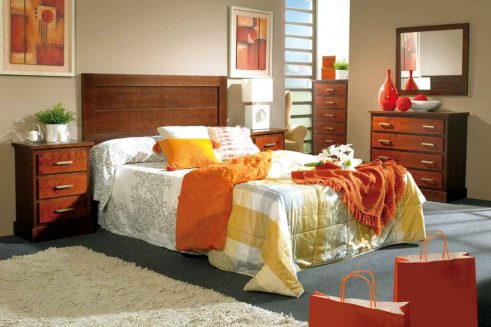 Dormitorio de Matrimonio Bahamas Nogal-Cerezo