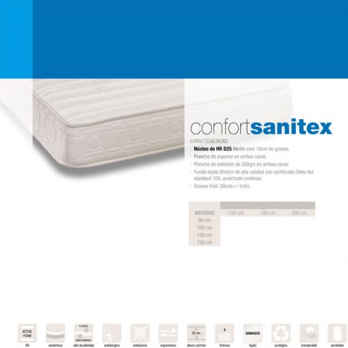 Colchón Confort Sanitex