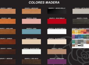 Colores muebles de madera