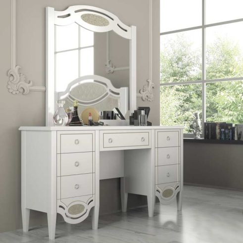 Tocador con Espejo Rectangular Suite